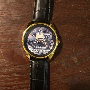 Gold Dial cowboys watch, leather scale watch band